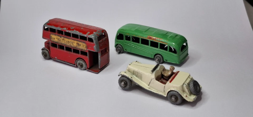 MATCHBOX LESNEY - LOTTO 3 PEZZI : MG TD - BUS - LONDON BUS - Immagine 3 di 4