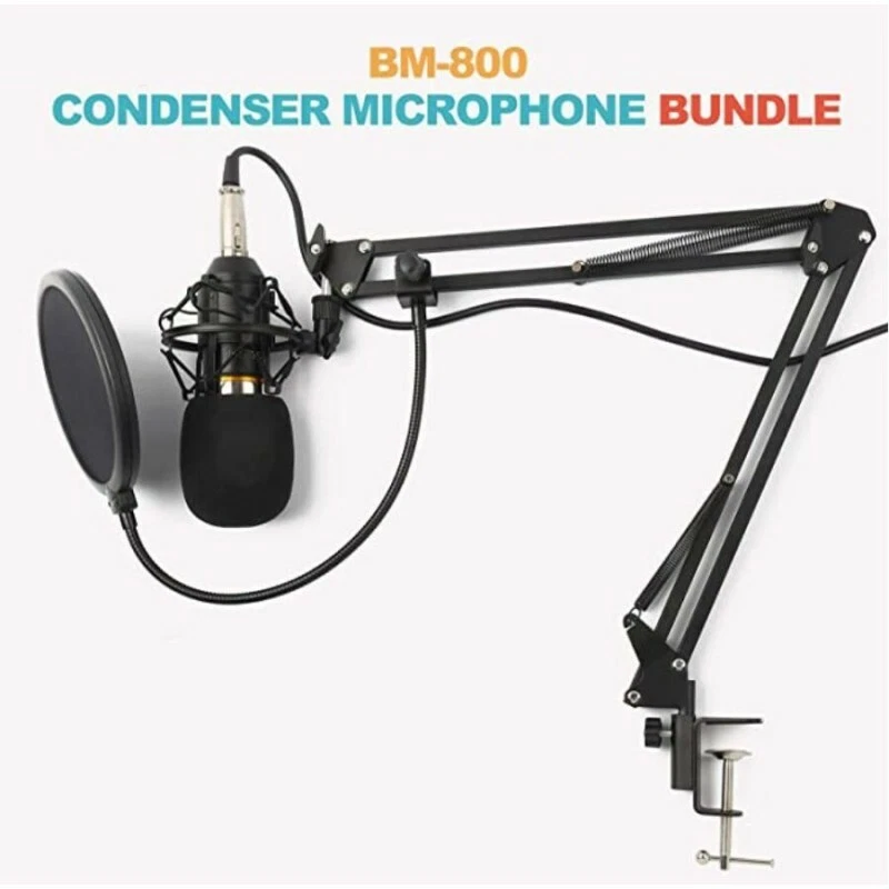 Estudio Grabación Sonido Profesional Brazo Tijera con Micrófono Condensador - Imagen 4 de 4