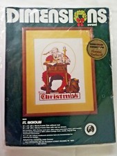 Crewel Christmas Dimensions Santa St Nicholas Holiday Kit Picture 1982 1820