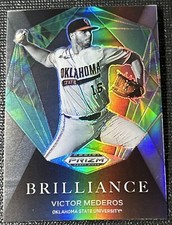 2022 Panini Prizm Draft Picks Victor Mederos Silver Brilliance Insert - Angels
