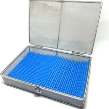 Stainless Steel Sterilization Basket Tray case Box with lid 27cmX18cmX5cm
