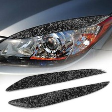 Car Headlight Eyelids Eyebrow For Mazda 3 Mazda3 Axela Jdm 2010-13 Forged Carbon