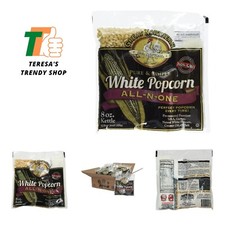 8oz White Popcorn 5-Pack - All-in-One Packs with Kernels, Salt, and Oil   Pre...