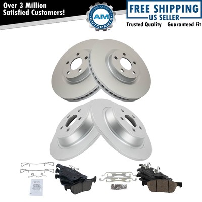 Front & Rear Brake Pad & Rotor Kit Fits 15-20 Ford Edge 17-20 Continental