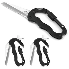 Camping Gift Carabiner Multitool – Knife Bottle Opener EDC for Campers, hikers