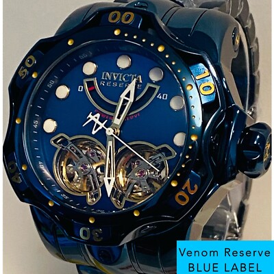 52mm Auto | 2X Open Heart | Power Reserve | Blue Bracelet | VENOM