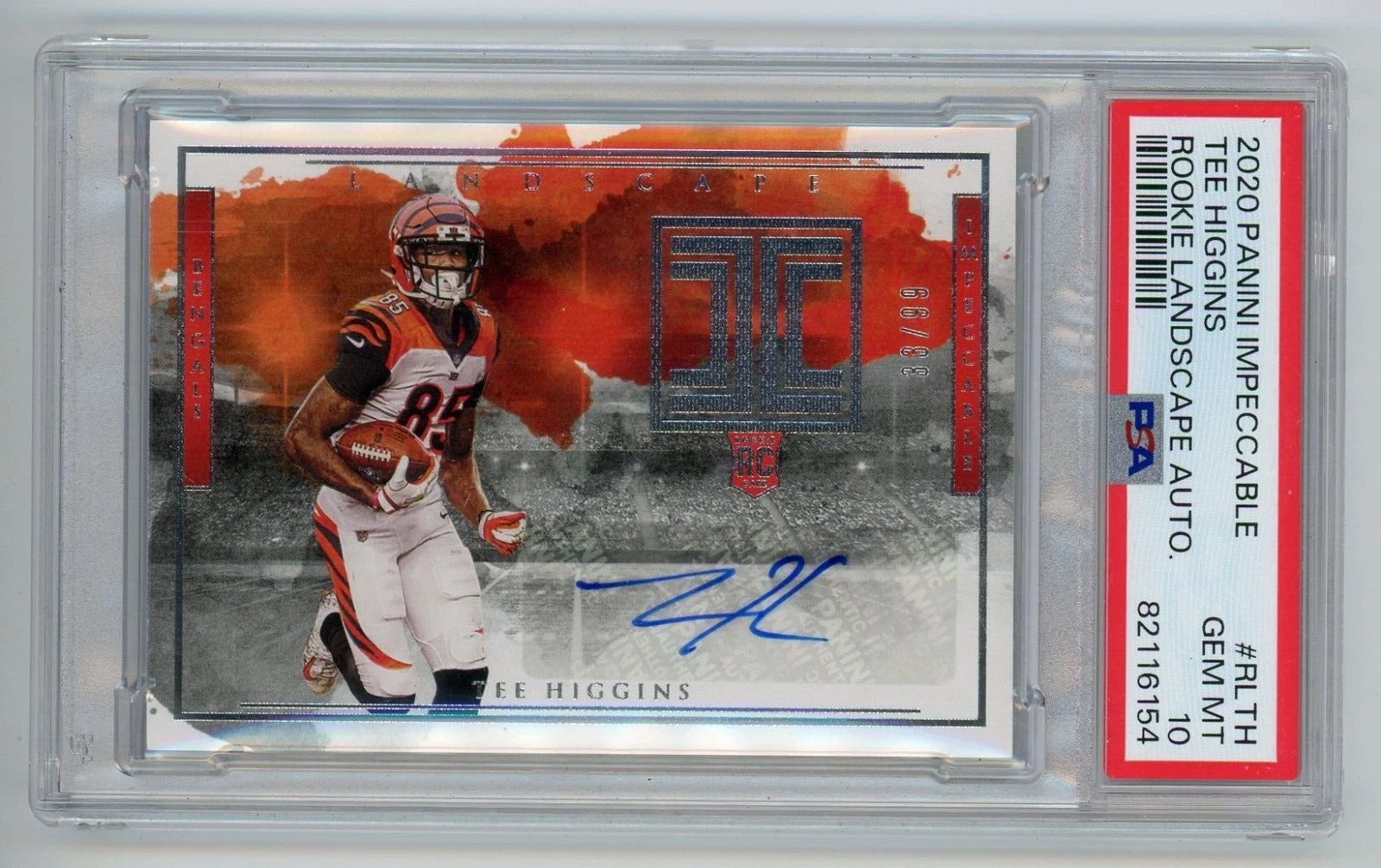 Tee Higgins Panini Impeccable Rookie Landscape Autographs #RLTH Base