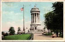 New York NY Soldiers Sailors Monument RPO NY Penn Term Sta 1910s 1915 Postcard