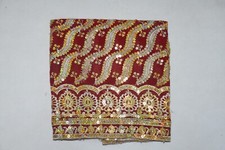 Vintage Indian Georgette Dupatta Sequins Bridal Beaded Scarf Veil Stole Hijab L