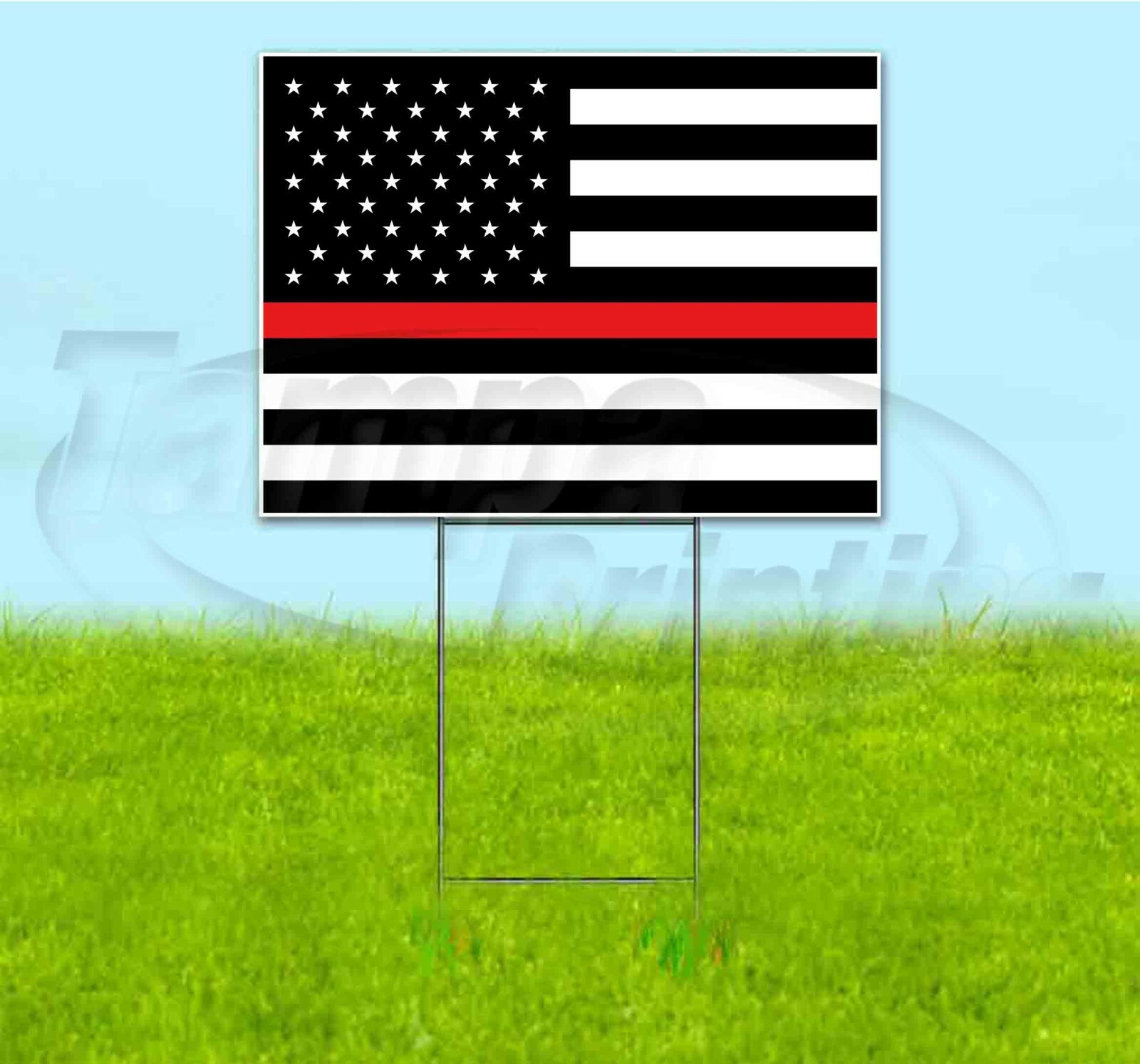 AMERICAN FLAG 18x24 Yard Sign WITH STAKE Corrugated Bandit USA BUSINESS ...
