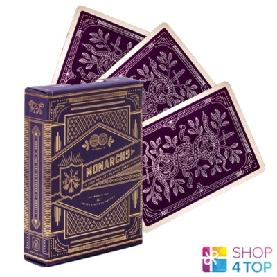 MONARCHS THEORY 11 PLAYING CARDS DECK PURPLE GOLD MAGIC TRICKS SEALED NEW