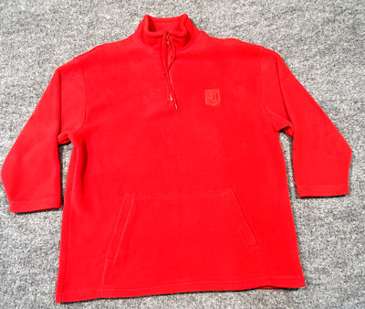 Vintage Lauren Ralph Lauren Jacket Womens Large Red Fleece Polartec Made in USA