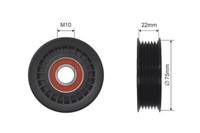 NTY Spannrolle Keilrippenriemen FÜR Honda Civic 12-15 S2000 99-09 CR-V 11-