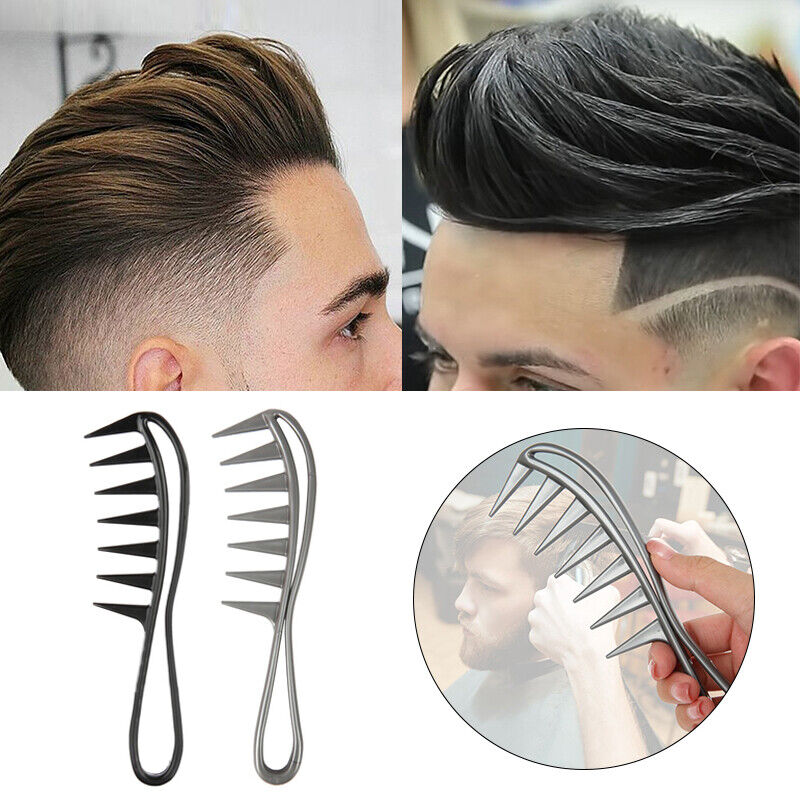 Men's Wide Tooth Comb Salon Barber Hairdressing Styling Comb Oil Hair Brush  Tool | eBay