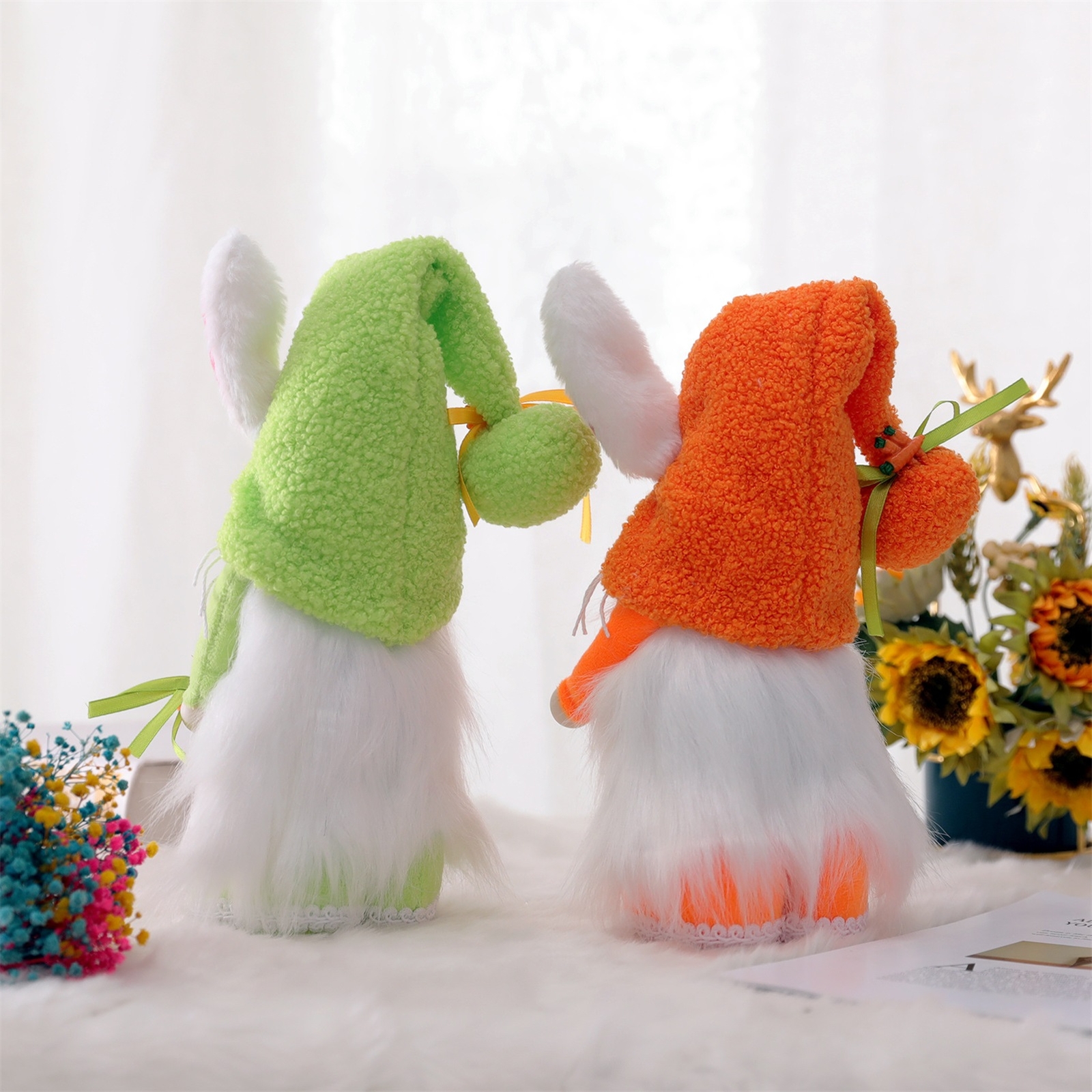 Dwarf Decoration Practicability Meaningful Handmade Easter Rabbit Dwarf ...