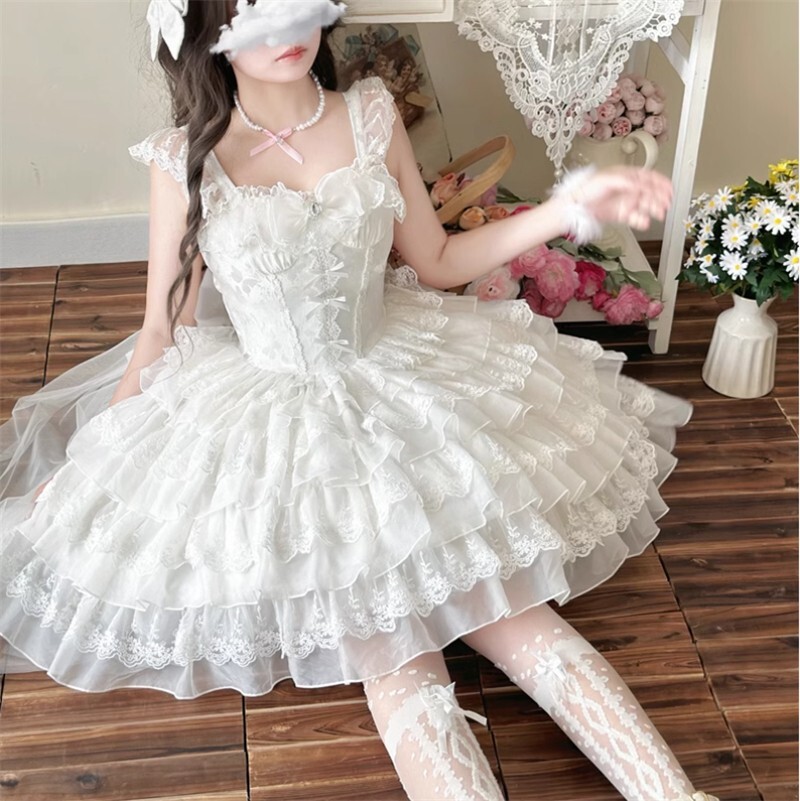 Japanese Princess Party Costume Dress Bridesmaids Ruffle Bow Lolita Dress |  eBay
