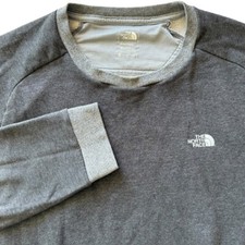 The North Face Crewneck Wicker FlashDry Long Sleeve Gray Sweatshirt Sz XL