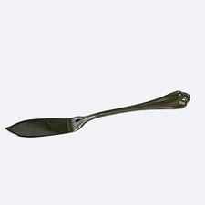 Reed & Barton Roseland Butter Knife Spreader Stainless Steel Flower Flatware 7"