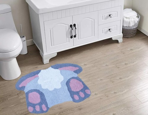 Easter Bunny Tail Plush Cotton Rug Spring Rabbit Floor Mat for Bedroom 30" X 20" - Picture 2 of 4