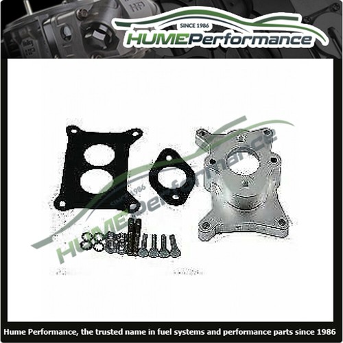 Adaptor plate for 2bbl 320cfm or 350cfm Holley to 1bbl carburettor 10-502