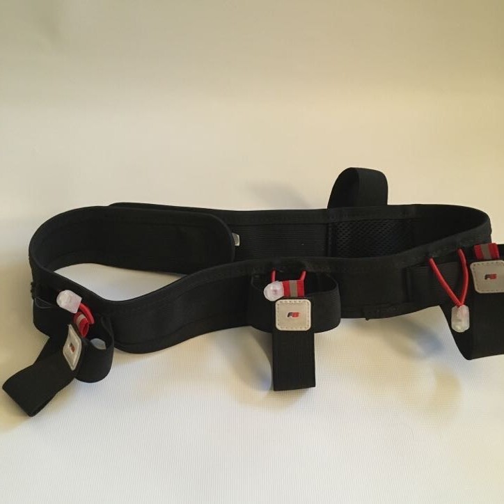 Fuel Belt Bottle Holder Runners Hydration Waist Pack Accessory Black Red Sz L