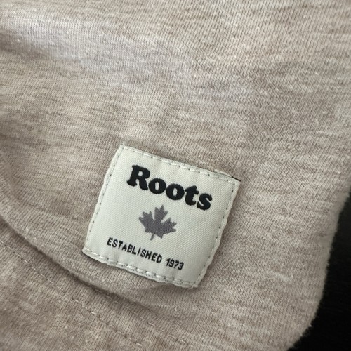 T-shirt uomo ROOTS Canada Cooper Beaver panna d'avena grande cotone classico - Foto 5 di 6