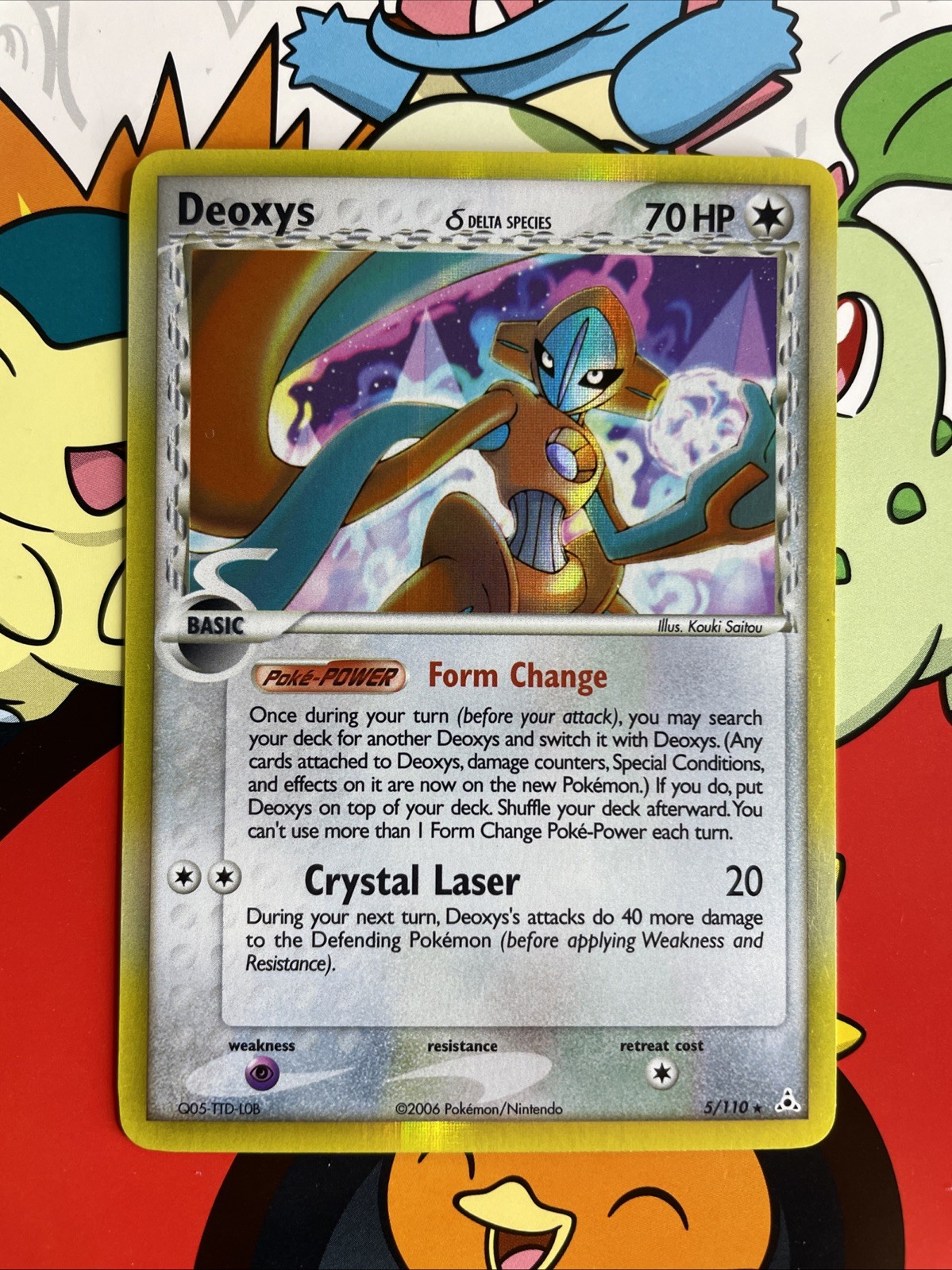 Pokémon TCG Deoxys EX Holon Phantoms Holo Rare Card 5/110 2006 NM