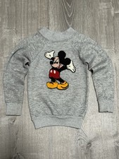 Vintage Panill Sweatshirt Co. Kids Medium 5-6 Mickey Mouse Style   Gray