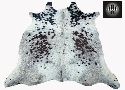 HW LEATHERS Cowhide Rug Natural Cow Skin Hairon Leather Rug for Décor & Upholstery (64"x57")