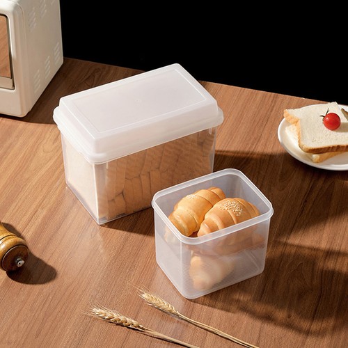 Bread Container Storage Box Dispenser With Cover Case Toast Sandwich Containe YK