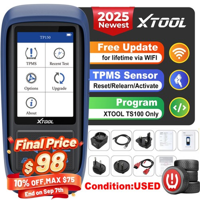 #ad XTOOL TP150 TPMS Programmer Tire Pressure Sensor Relearn Reset Activate Tool $109.00