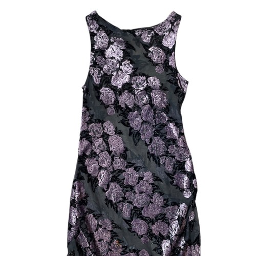 Nightway Jacquard Goth Dress Mesh Velour Sheer Fairy Y2k Whimsigoth 90s VTG Sz10 - Picture 11 of 23