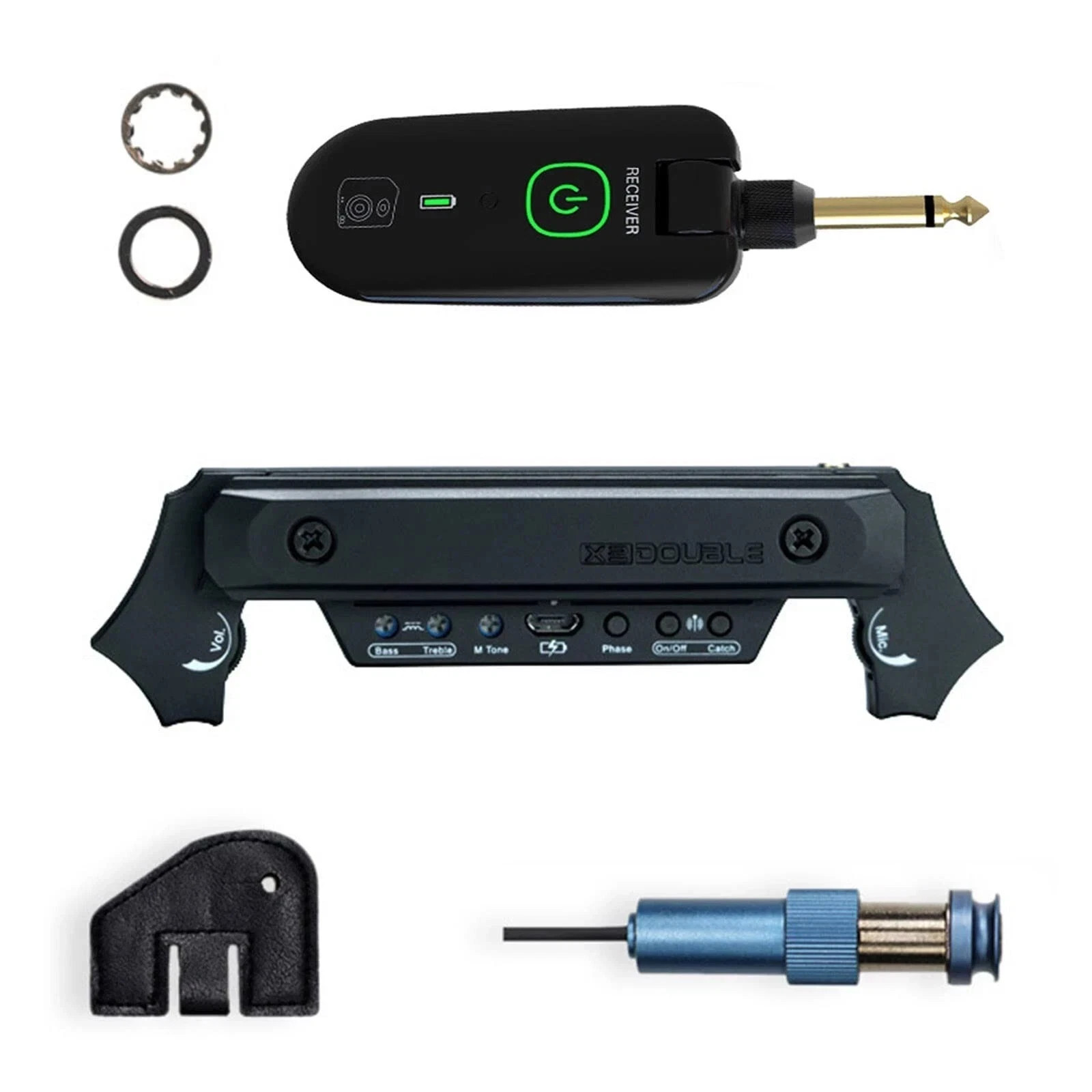 Sistema di Pickup per Chitarra Acustica Wireless e Cablato,Pickup Wireless Soundhole con...
