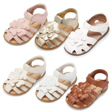 Girls Fashion Sandals Flat Sandals Rubber Sole Non-Slip Summer Dress Sandals