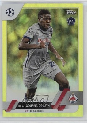 2022 UEFA Club Competitions Yellow Foil 16/299 Lucas Gourna-Douath Rookie RC 0a2