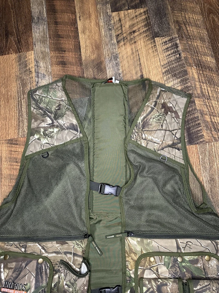 Primos Gobbler Green Camo Hunting Calls Vest Men Size 2X/3X Oversized Camouflage - Image 4 of 4