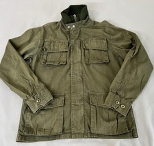 Vintage Lost Industries M-65 Field Jacket Green Military Style Medium Y2K