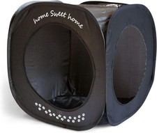 Feline Ruff Home Sweet Pop Up Cat Cube. A Collapsible Large, Blue/Gray