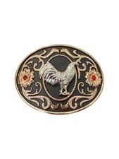 Western style rooster buckle hebilla vaquero Con gallo