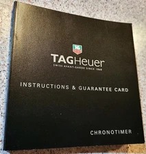 TAG Heuer Instruction Manual/Booklet For Chronotimer