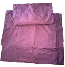 Vintage Ralph Lauren Solid Burgundy 1 Full Sheet 2 Standard Pillowcases