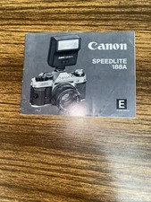 Original English Manual Instruction Guide Book for Canon Speedlite 188A Flash