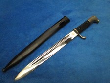 ORIGINAL WW2 GERMAN LONG DRESS BAYONET AND SCABBARD MAKER EICKHORN SOLINGEN