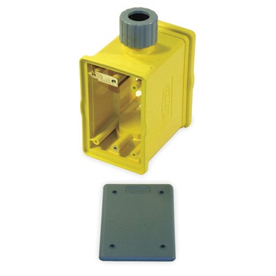 HUBBELL WIRING DEVICE-KELLEMS  Portable Outlet Box,1 Inlet,32 cu. in 1DJL2