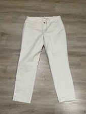 Khakis by GAP Slim City Cropped Pants Womens 8R Beige Mid Rise Straight Leg