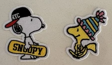 Set Of 2 - Peanuts Snoopy Embroidered Patches *Iron on or Sew on