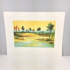 Original Watercolor Painting Art Signed 26 x20 Landscape Unframed OOAK