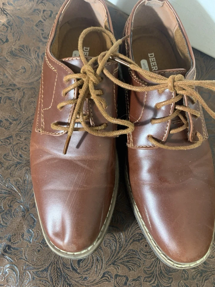 Ciervos Ciervos Denny Marrón Oxford Zapatos de Vestir Ligeros con Cordones Niños Talla 1.5M Usados Foto 3 de 4