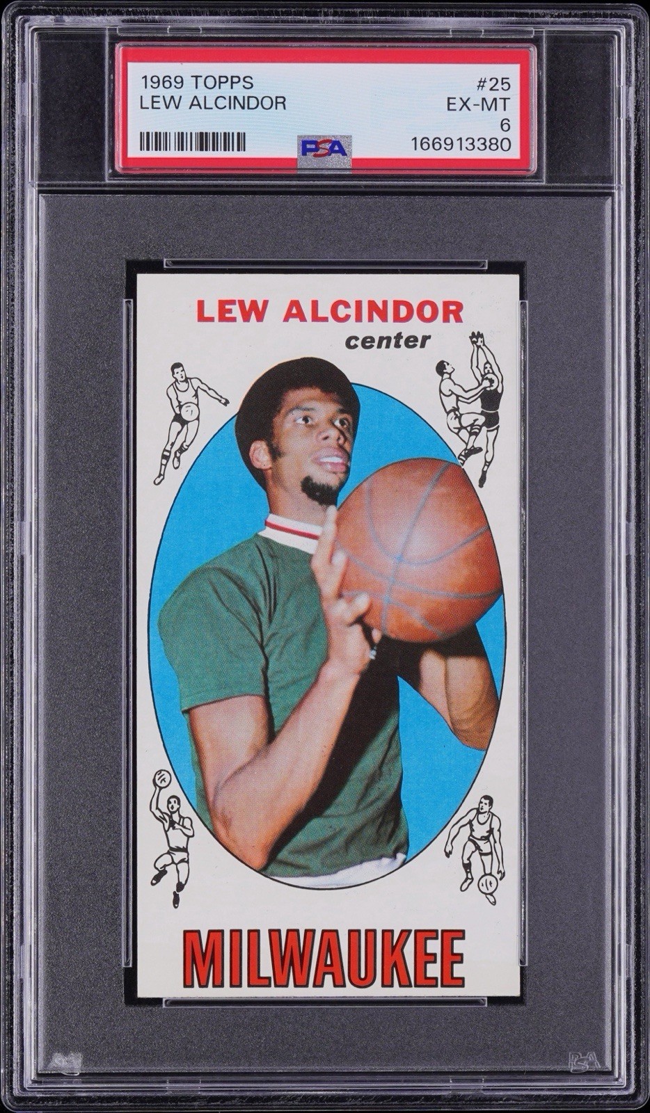 Kareem Abdul-Jabbar 1969 Topps PSA 6 INSANE Eye Appeal Rookie RC 25 Lew Alcindor