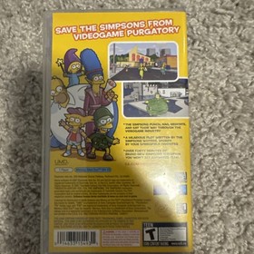The Simpsons Game PlayStation Portable PSP Complete CIB Black Label Authentic